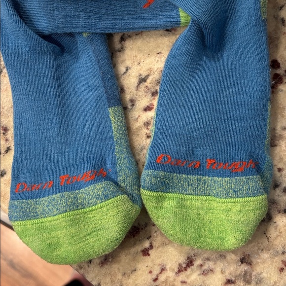 Darn Tough Large Socks Blue Green Hiking Outdoor Camping Exploring - Picture 7 of 9